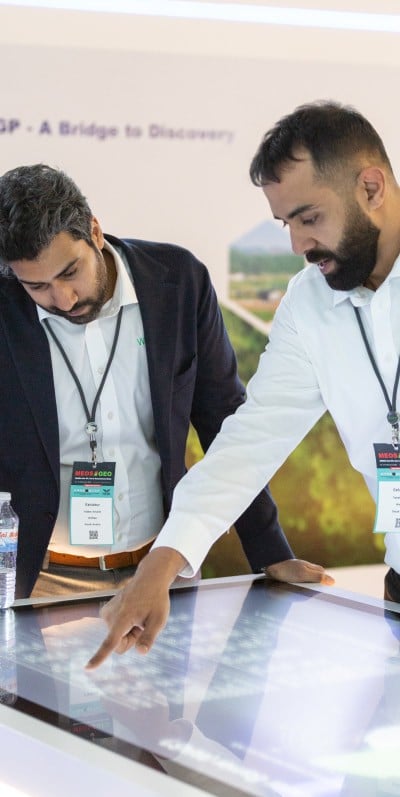 Exhibitor and visitor at MEOS GEO 2023